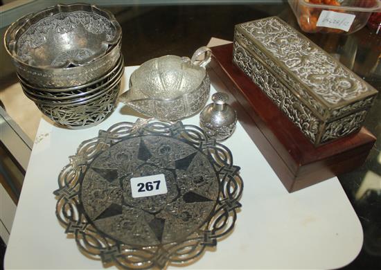 Group of Indian/Chinese silverware